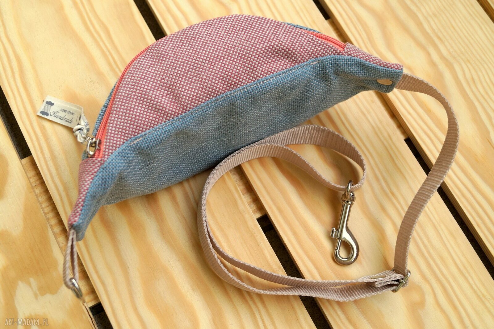 Saszetka nerka handmade w pastelach - prezent dla niej