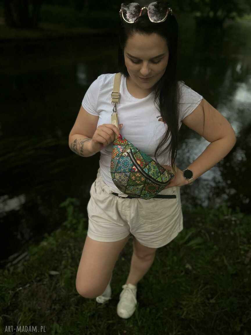 Nerka XL wodoodporna w marokańskie kafelki - saszetka handmade
