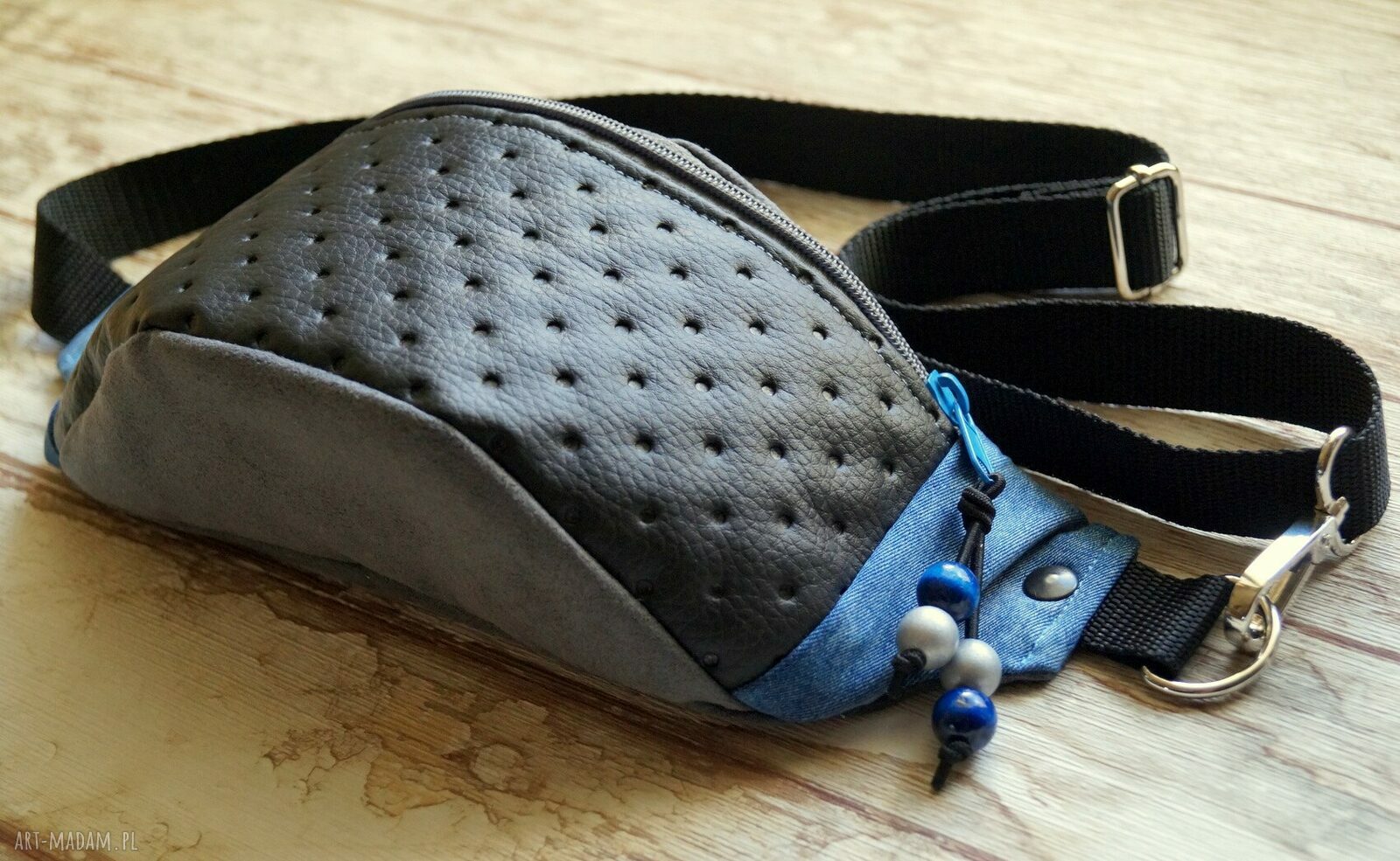 Saszetka nerka handmade w stylu łowickim