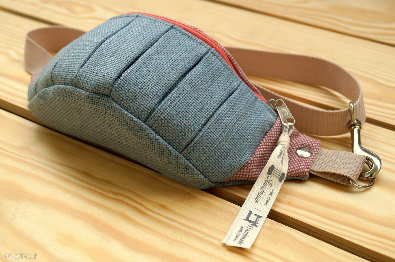 Saszetka nerka handmade w pastelach - prezent dla niej