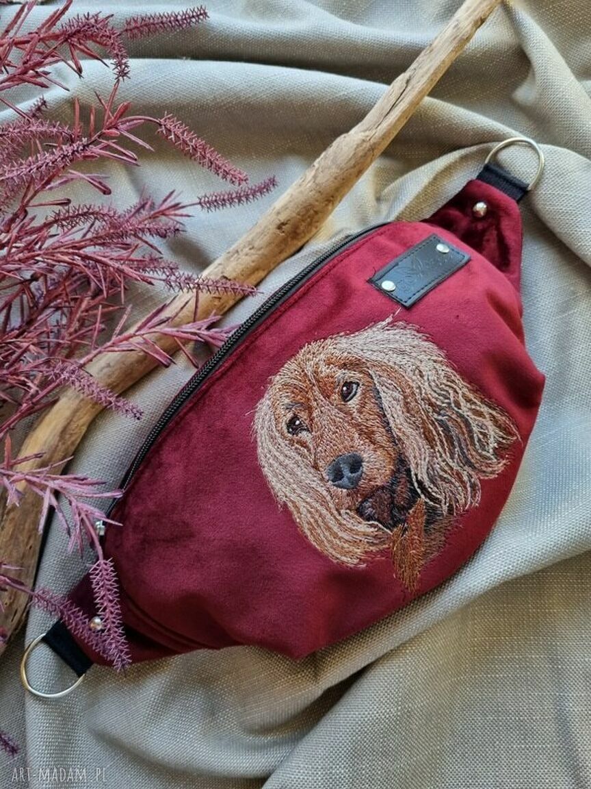 Nerka haftowana bordo z Angielskim Cocker Spaniel - prezent dla psiarza