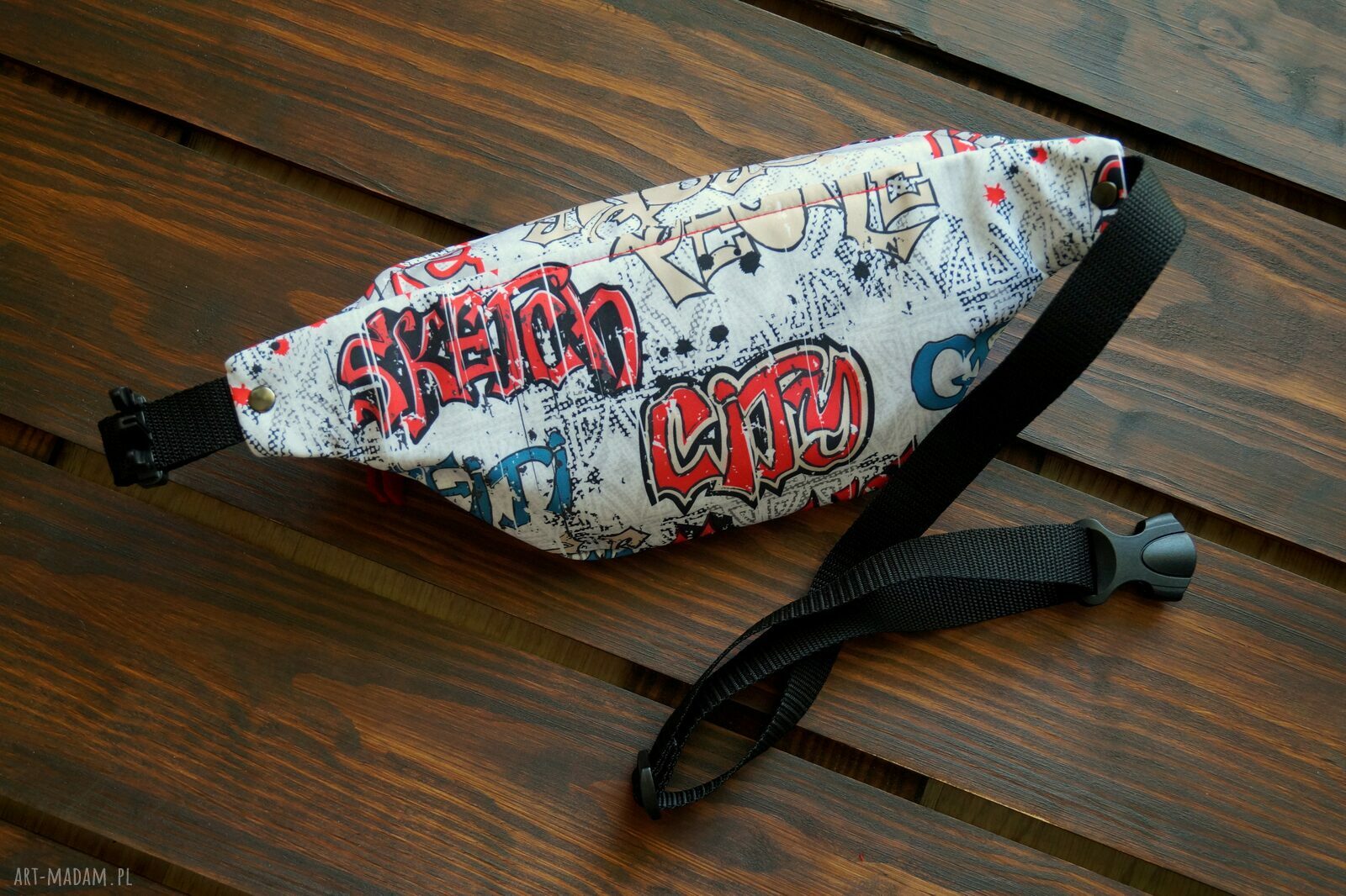 Saszetka/nerka maxi w graffiti - wodoodporny softshell