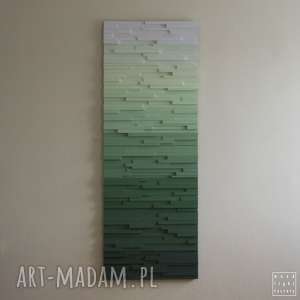 wood light factory mozaika obraz drewniany zielony spokój