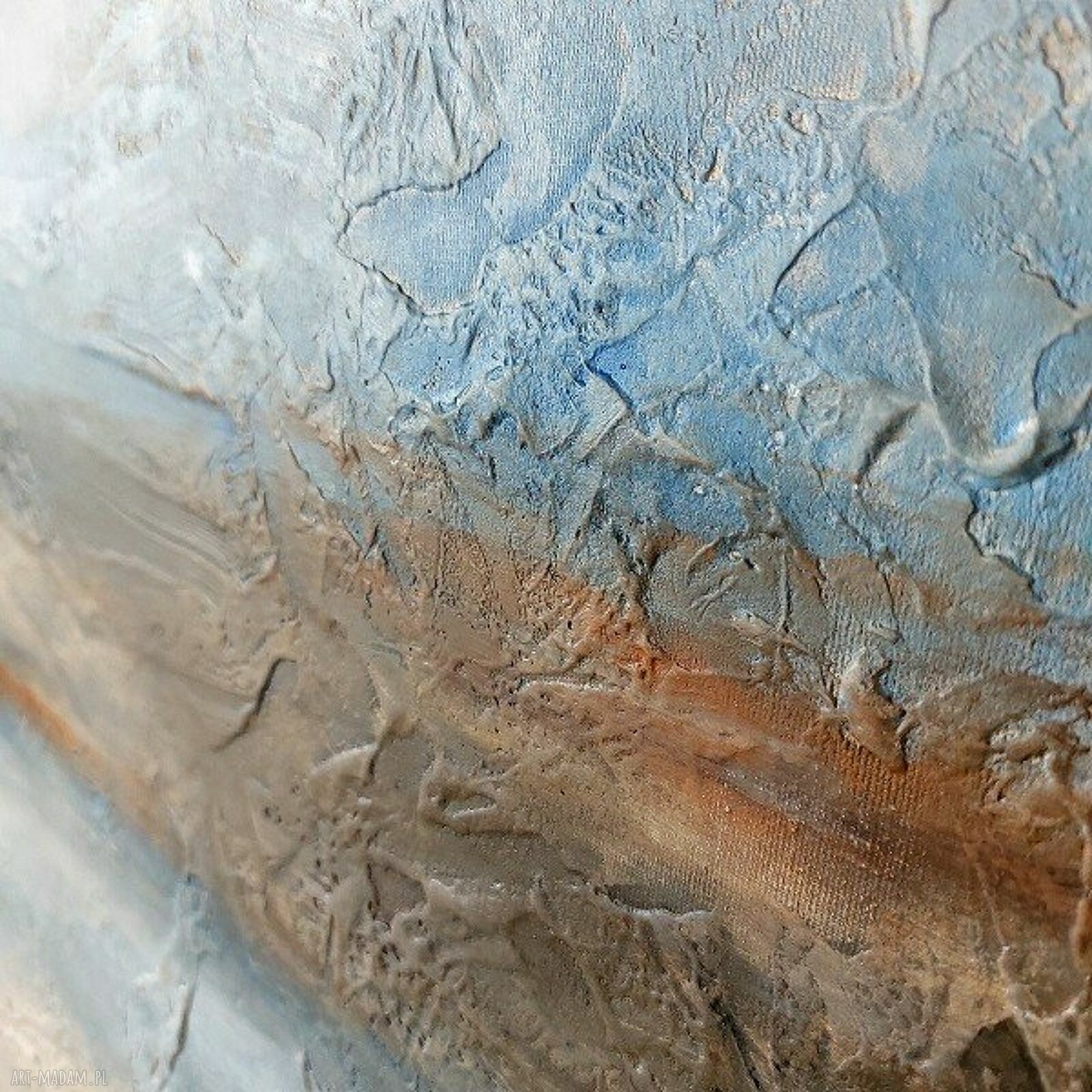 Ścieżki wspomnień - ręcznie malowany obraz akrylowy 60x60 cm