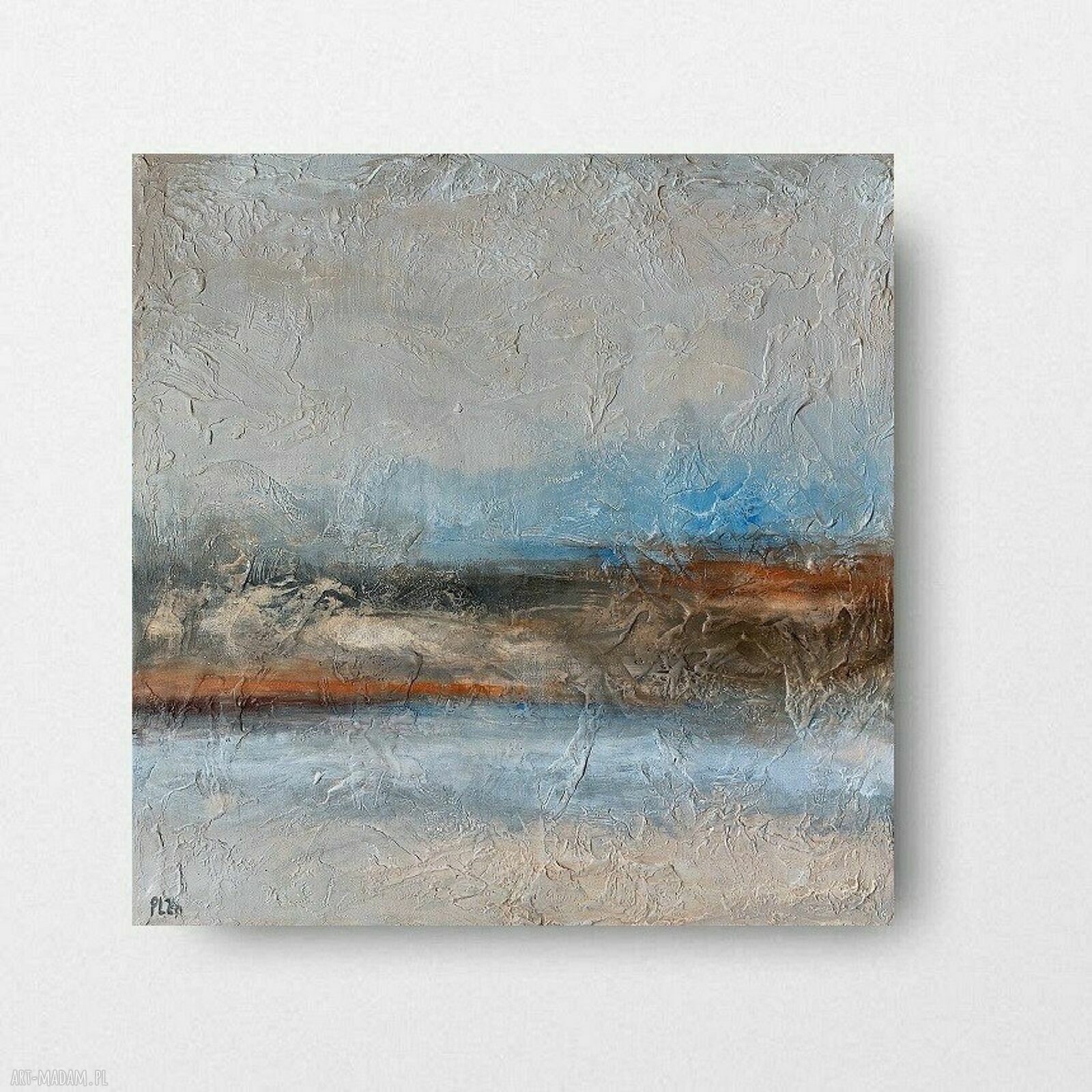 Ścieżki wspomnień - ręcznie malowany obraz akrylowy 60x60 cm
