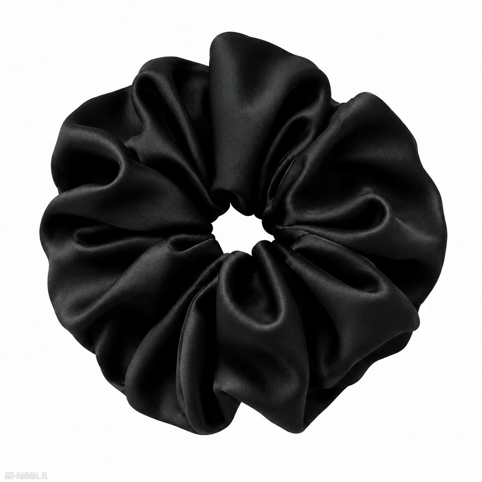 Scrunchie czarna - bo Twoje Włosy Też Chcą Luksusu handmade
