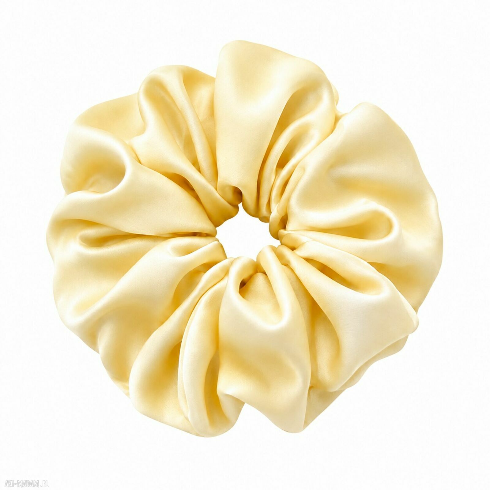 Żółta scrunchie - handmade gumka do włosów do koka i kucyka