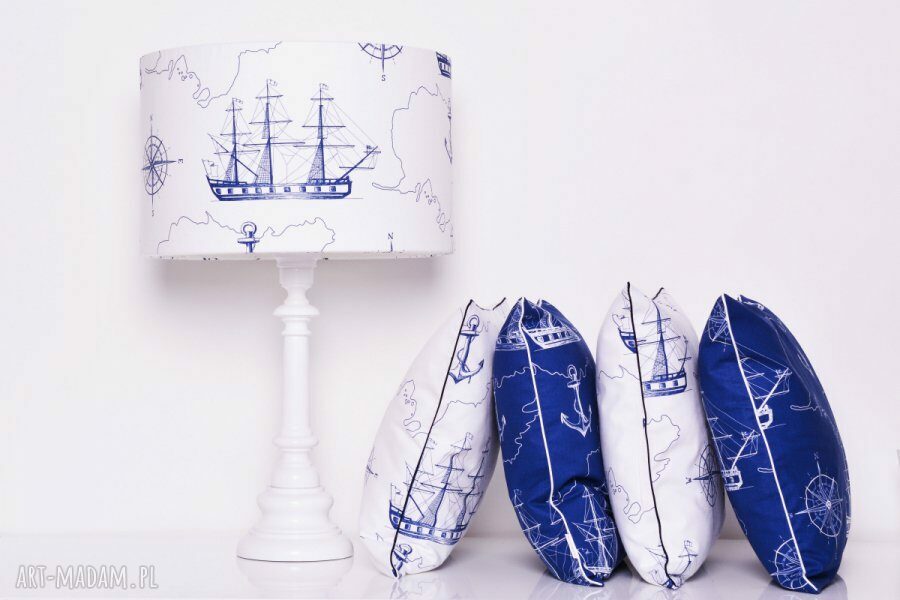 Poduszka SEA MAP Navy Blue 40x40cm od majunto