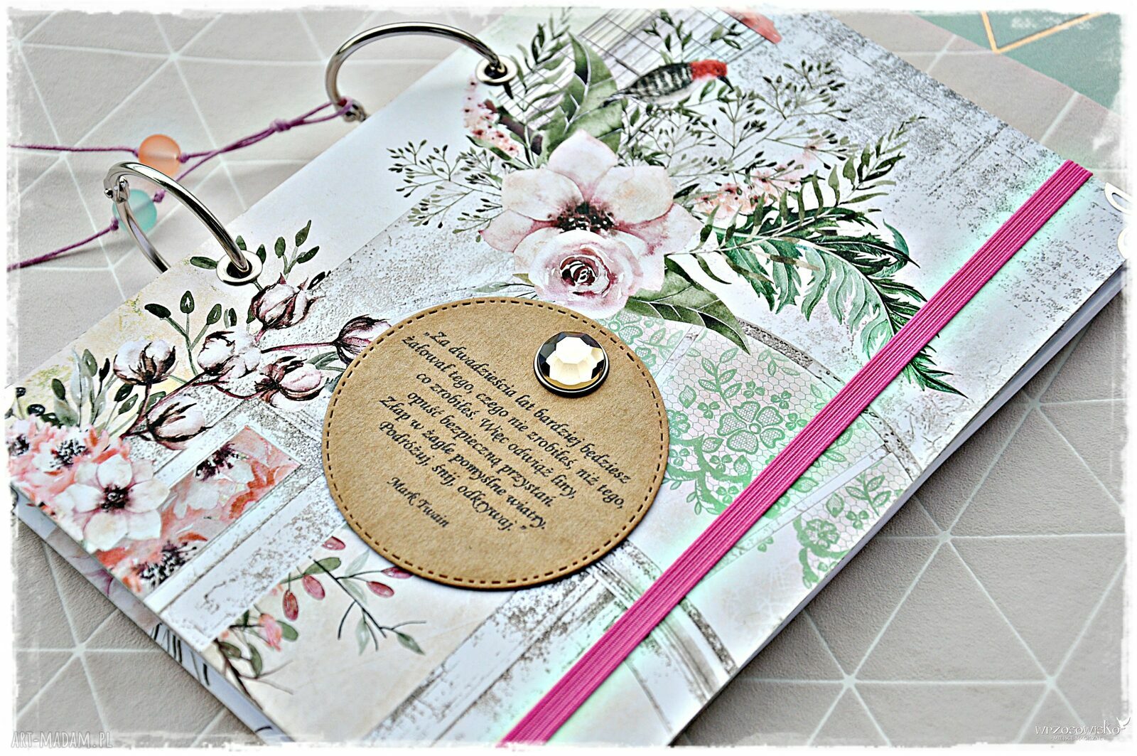 Romantyczny pamiętnik niekończący się ręcznie robione scrapbooking notesy
