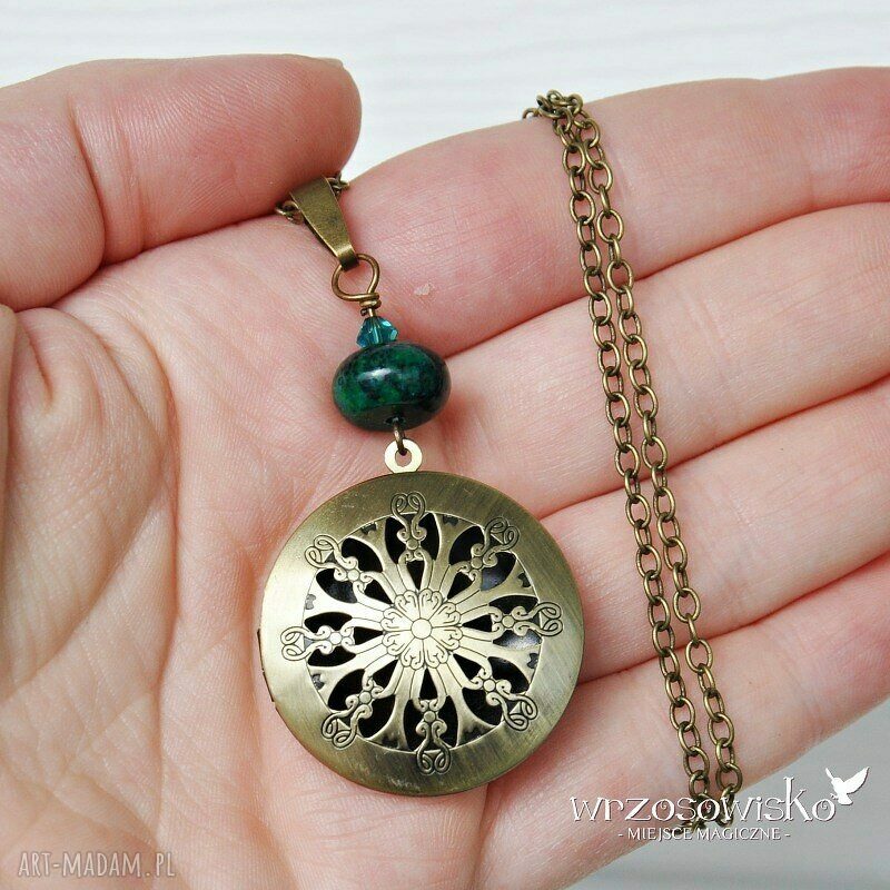 Sekretnik z chryzokolą hand made