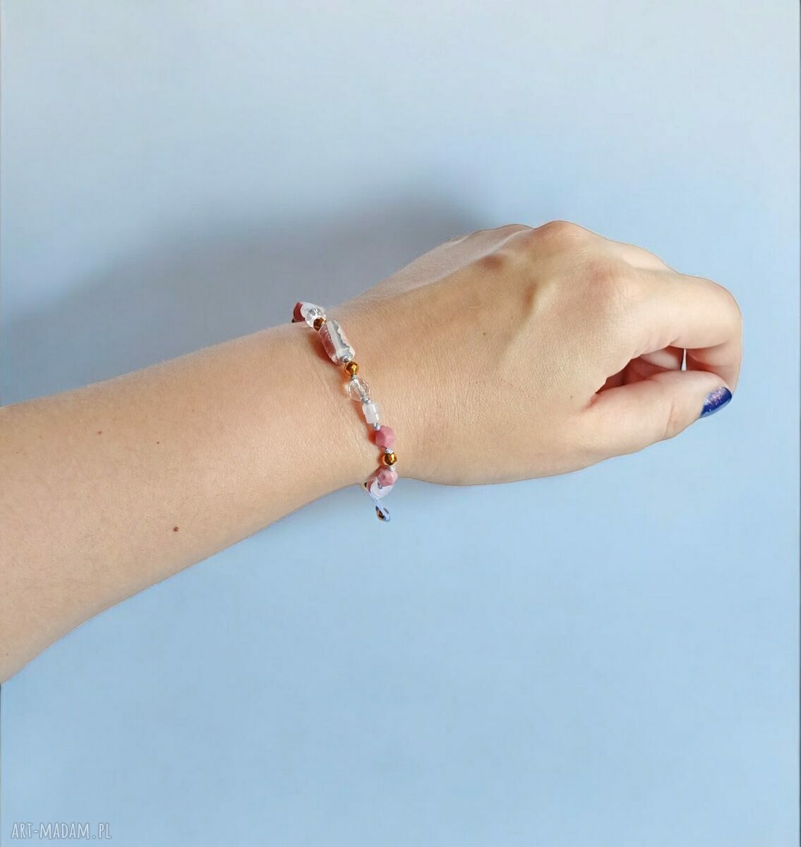 Self Love - amulet z rodochrozytem, rodonitem, opalem i kwarcem różowym