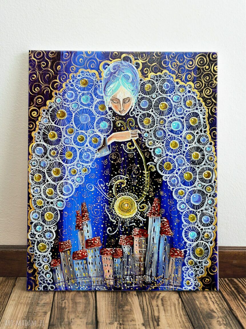 Sen nad miastem - obraz Giclee na płótnie Canvas