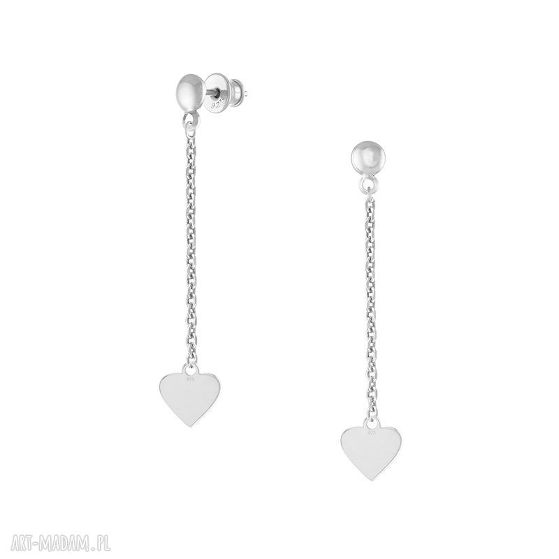 kolczyki serduszkiem celebrate serca srebro długie