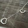 hand made ♥serca♥ srebrny naszyjnik sterling 925