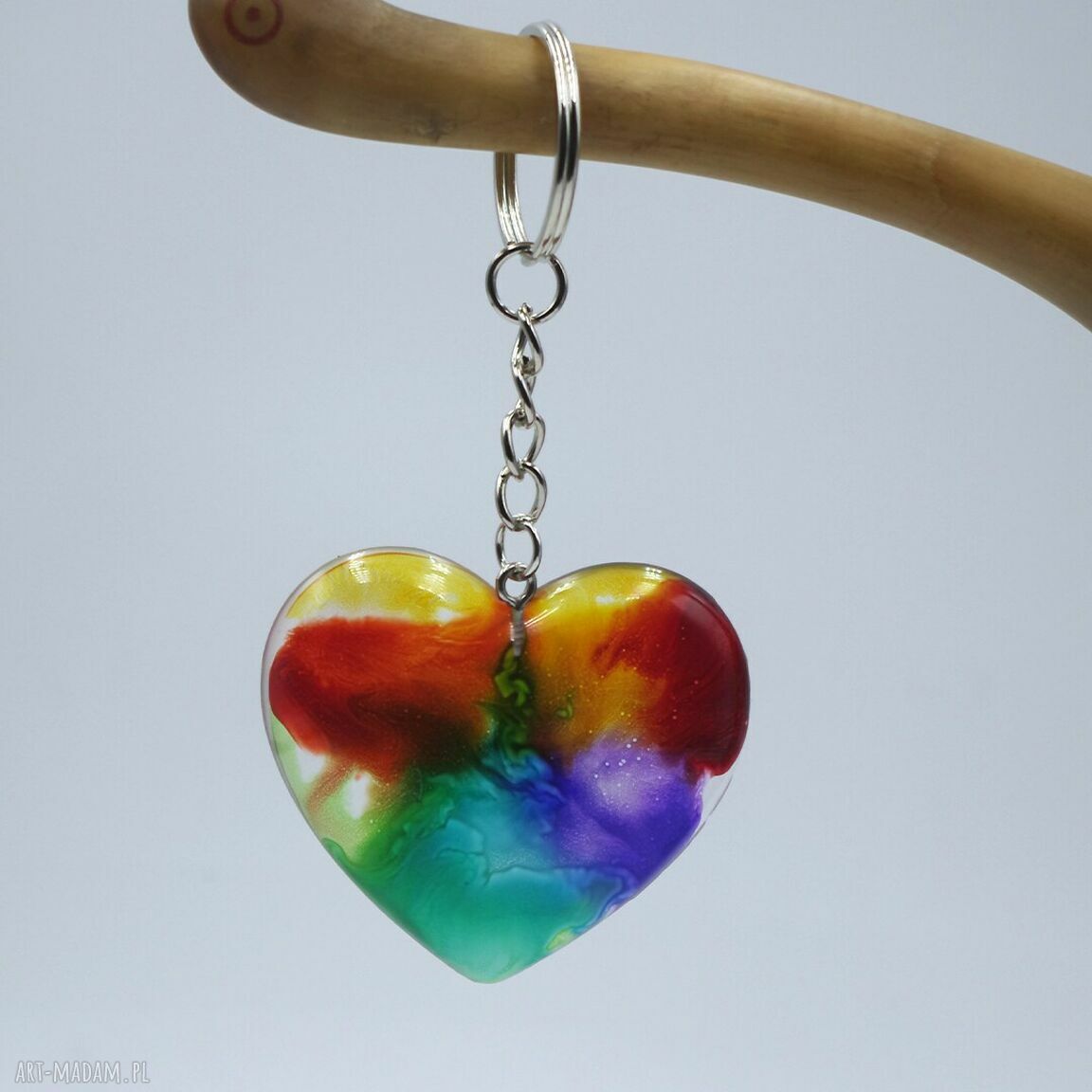 Tęczowe serca z żywicy - ręcznie barwione symbole Pride LGBTQA