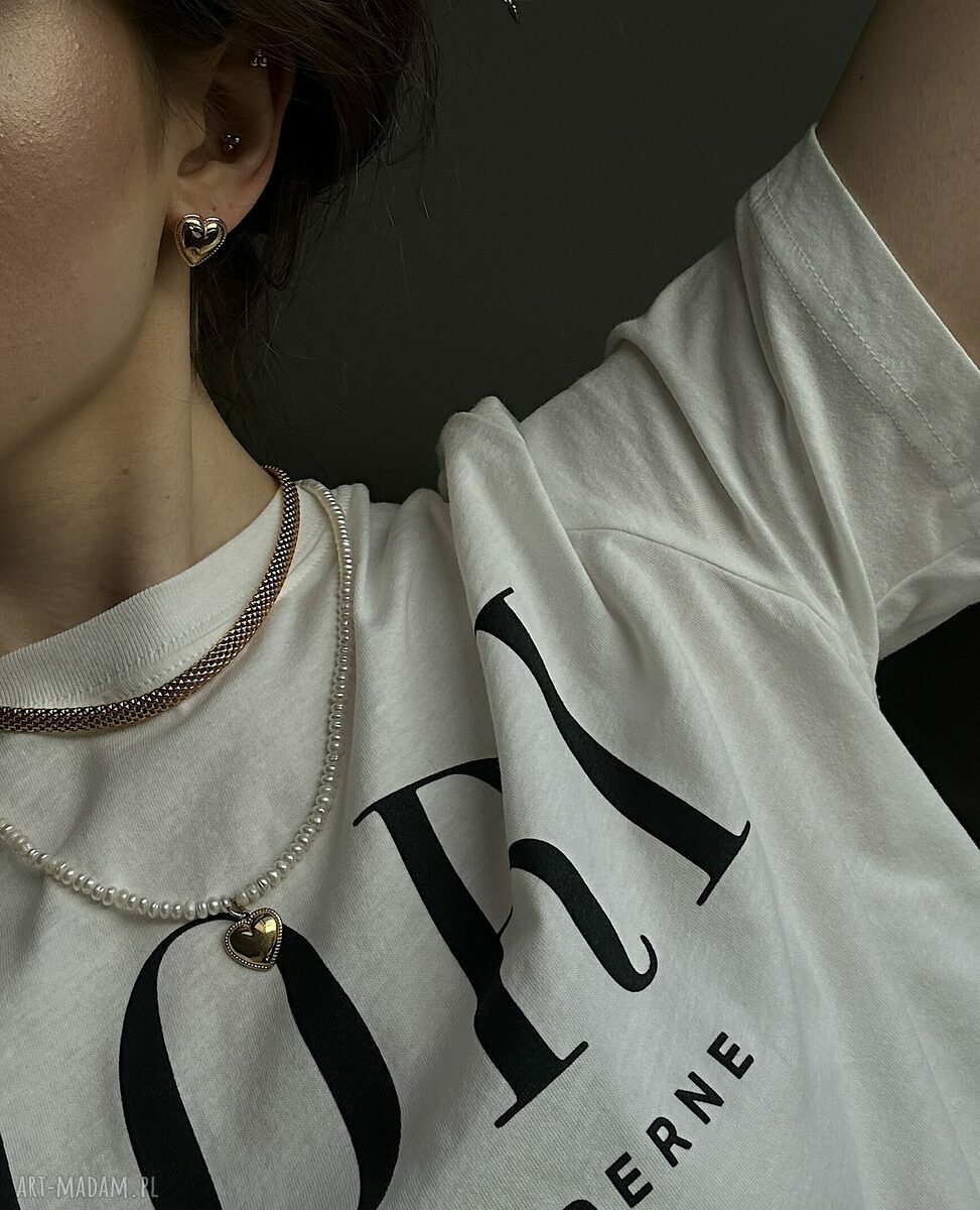 kolczyki: Złote kolczyki serca Ręcznie wykonane