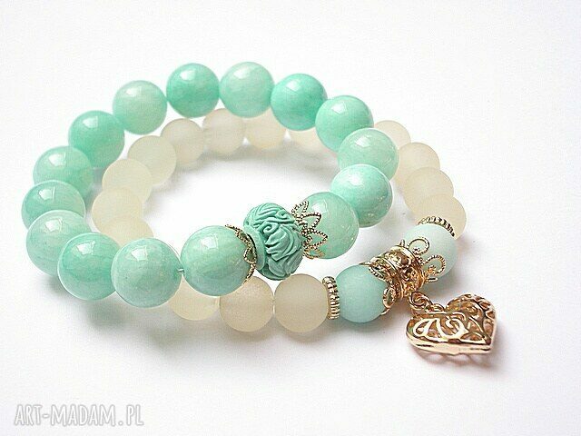 BLUE AND IVORY /09 2014/ DUO Handmade