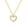 hand made naszyjniki celebrate heart with zircons necklace g