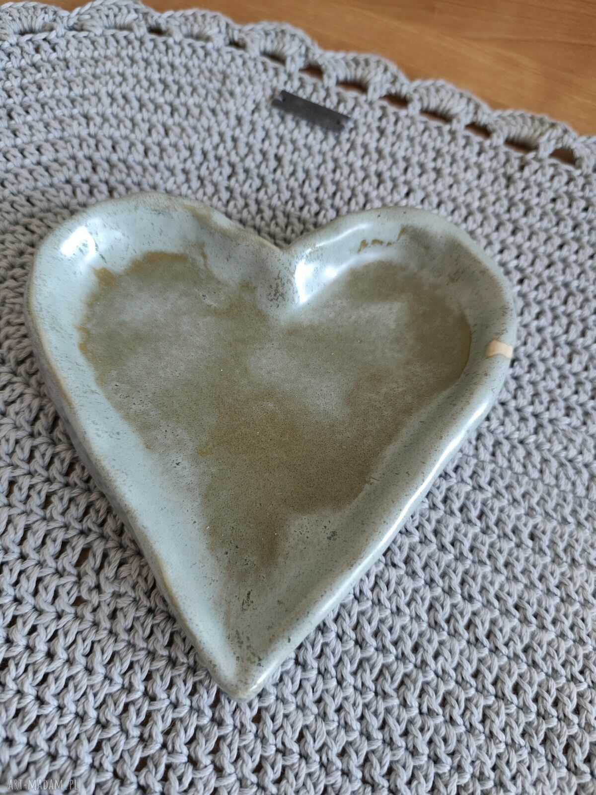 Serce ceramiczne na biżuterię - ręcznie szkliwione i dwukrotnie wypalane