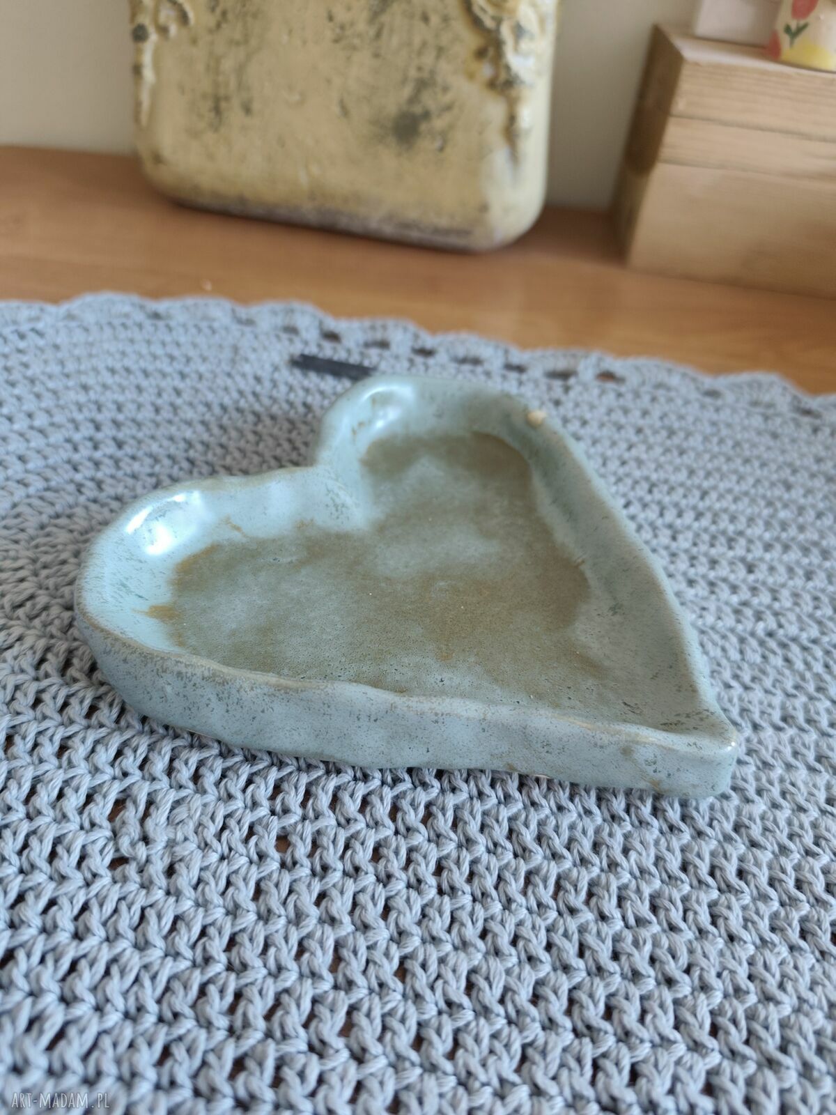 Serce ceramiczne na biżuterię - ręcznie szkliwione i dwukrotnie wypalane