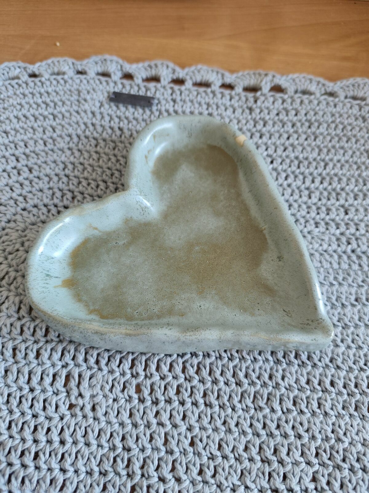 Serce ceramiczne na biżuterię - ręcznie szkliwione i dwukrotnie wypalane