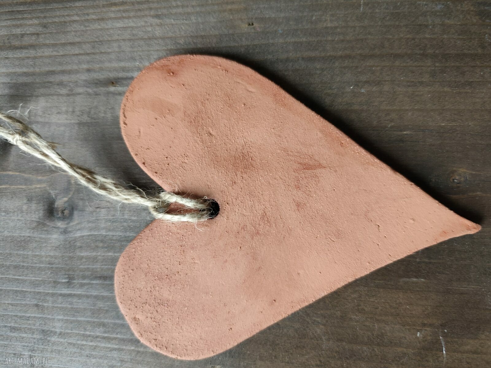 Serce ceramiczne - zawieszka z gliny czerwonej, szkliwa i dwukrotne wypalanie