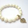 hand made bransoletki ivory heart