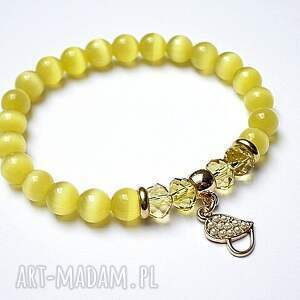 ki ka pracownia pearl heart - yellow - żółte bransoletki