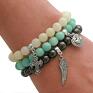 bransoletki jadeit steel hematite & mint jade set with