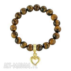 tiger eye with heart