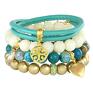 bransoletki agat turquoise & cream set