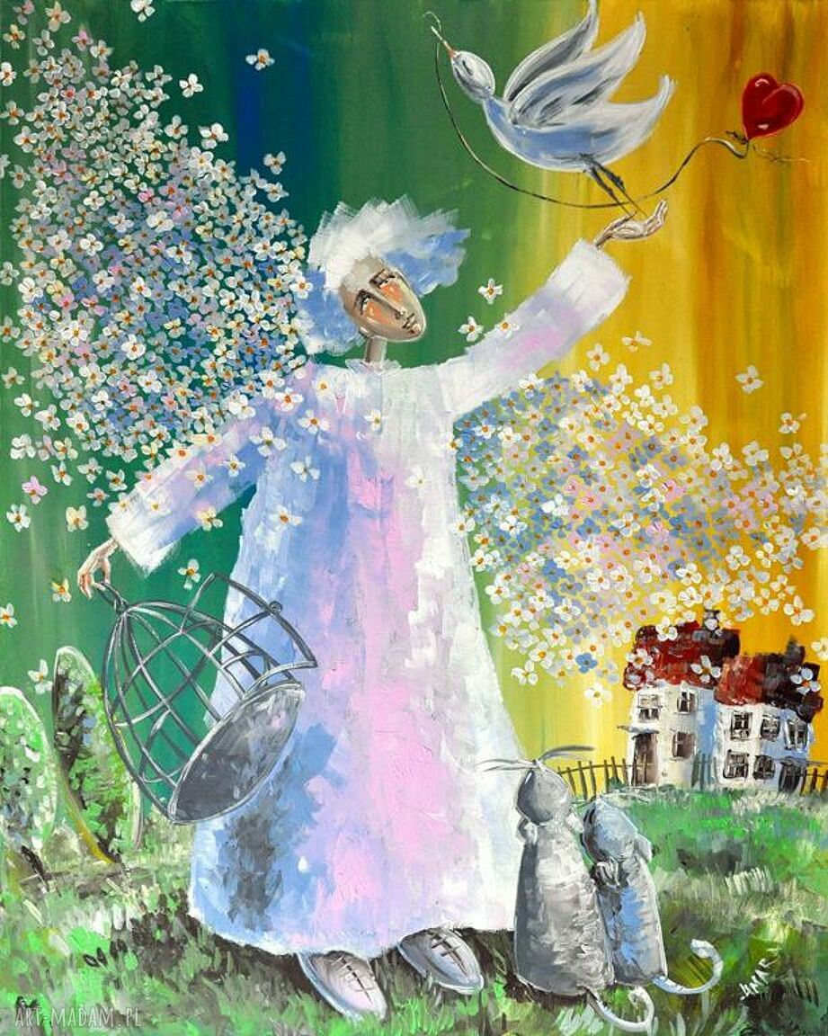 Serdeczne pozdrowienia - obraz giclee na płótnie Canvas