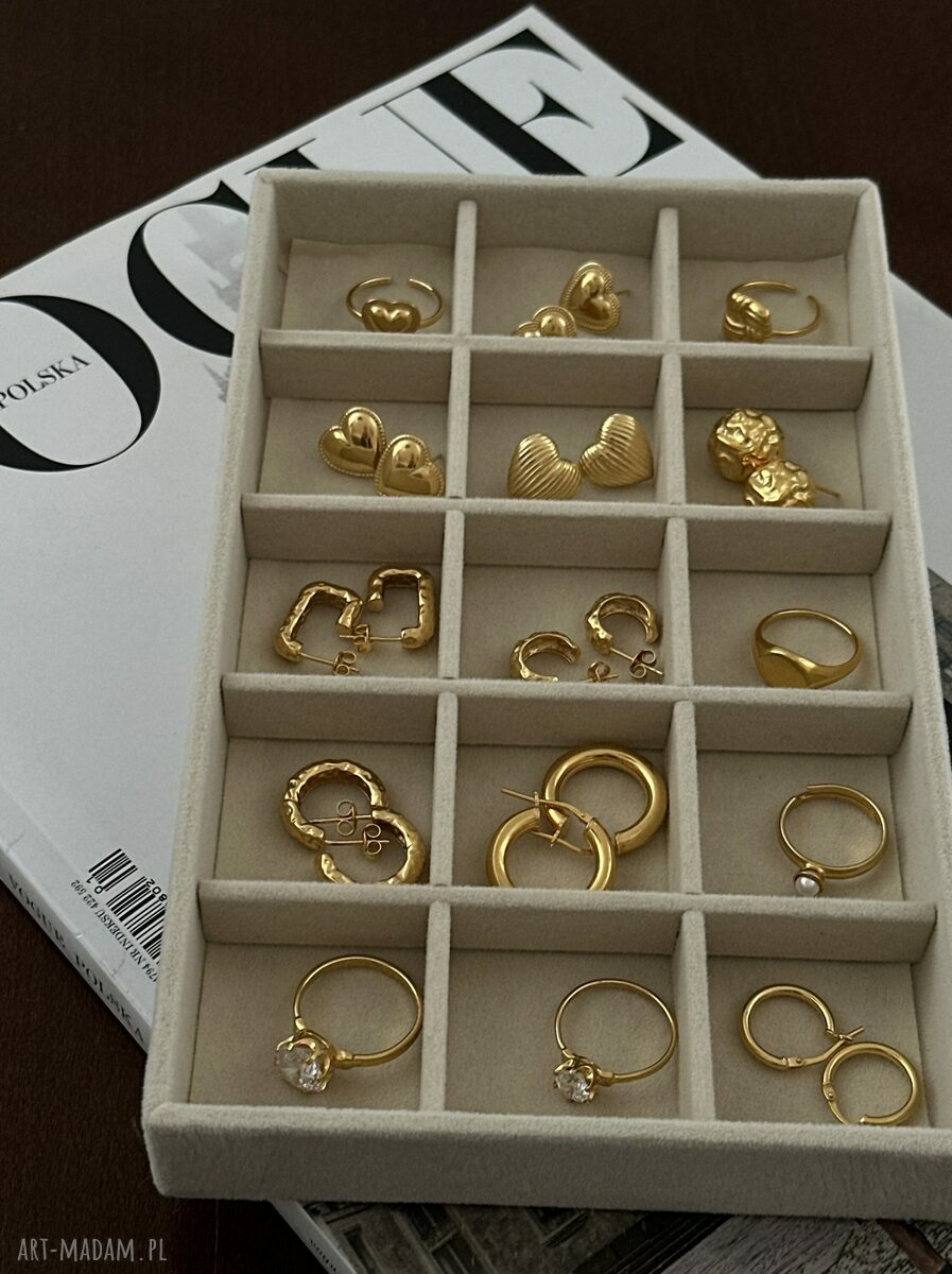 kolczyki: Złote kolczyki serca Ręcznie wykonane