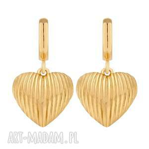 sotho złote kolczyki z sercami