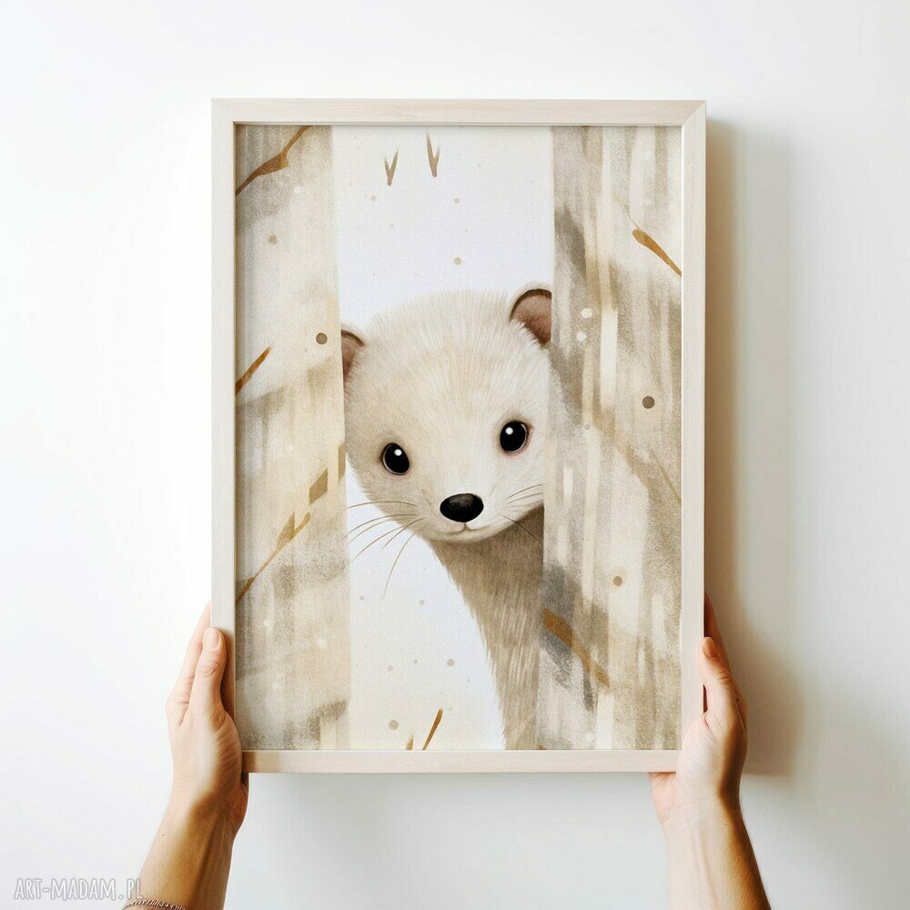 Plakat do pokoju dziecka AKUKU - Łasiczka 50x70 cm