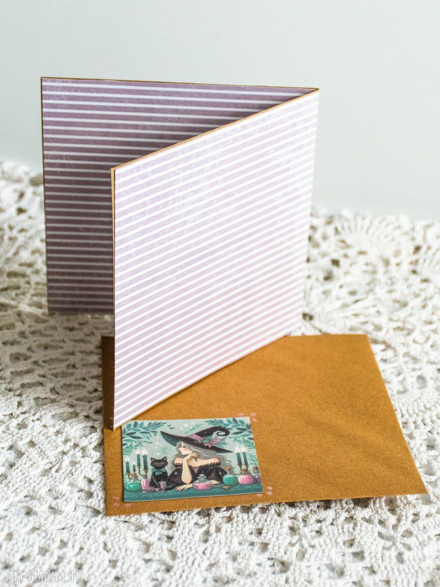 Odczaruj swój los! - uniwersalna kartka z przesłaniem i kopertą (rękodzieło scrapbooking)