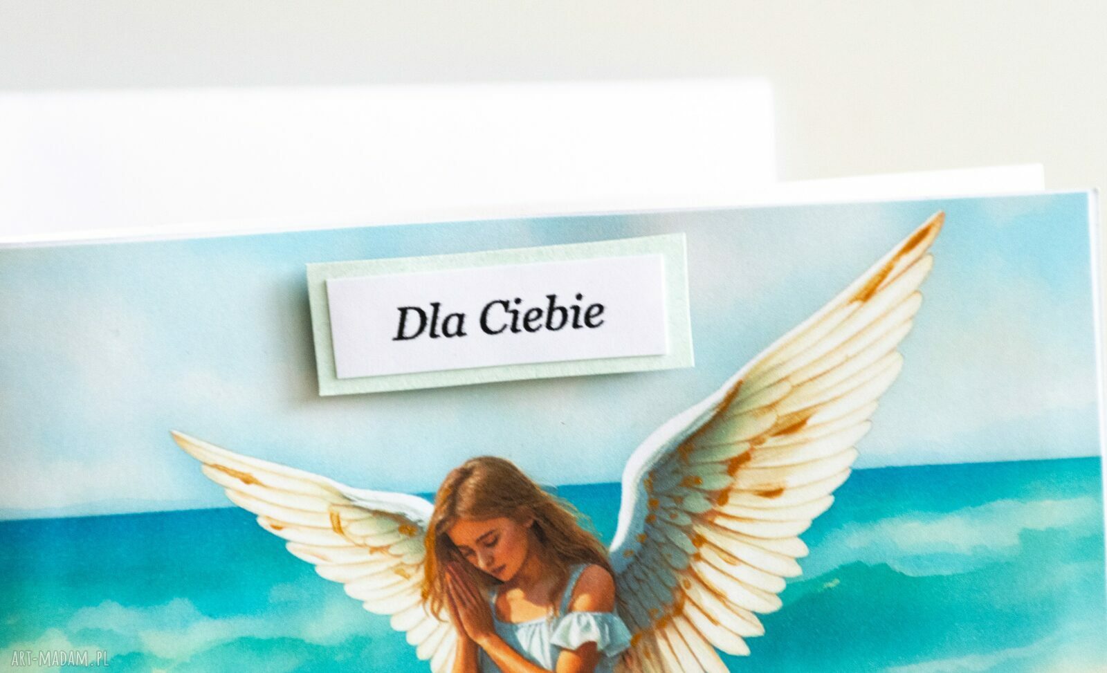 Kartka z kopertą „Dla Ciebie” nr 6 na Bierzmowanie i Komunię - anioł na morzu