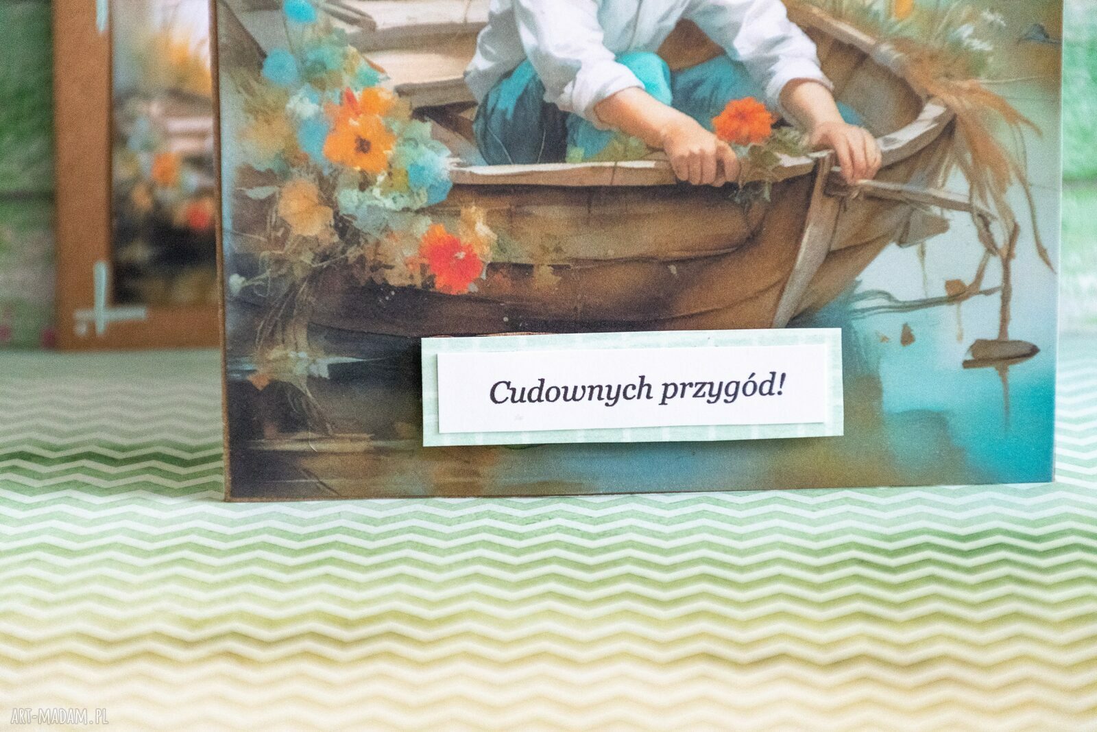 Kartka z kopertą na imieniny i urodziny - „Cudownych przygód!”