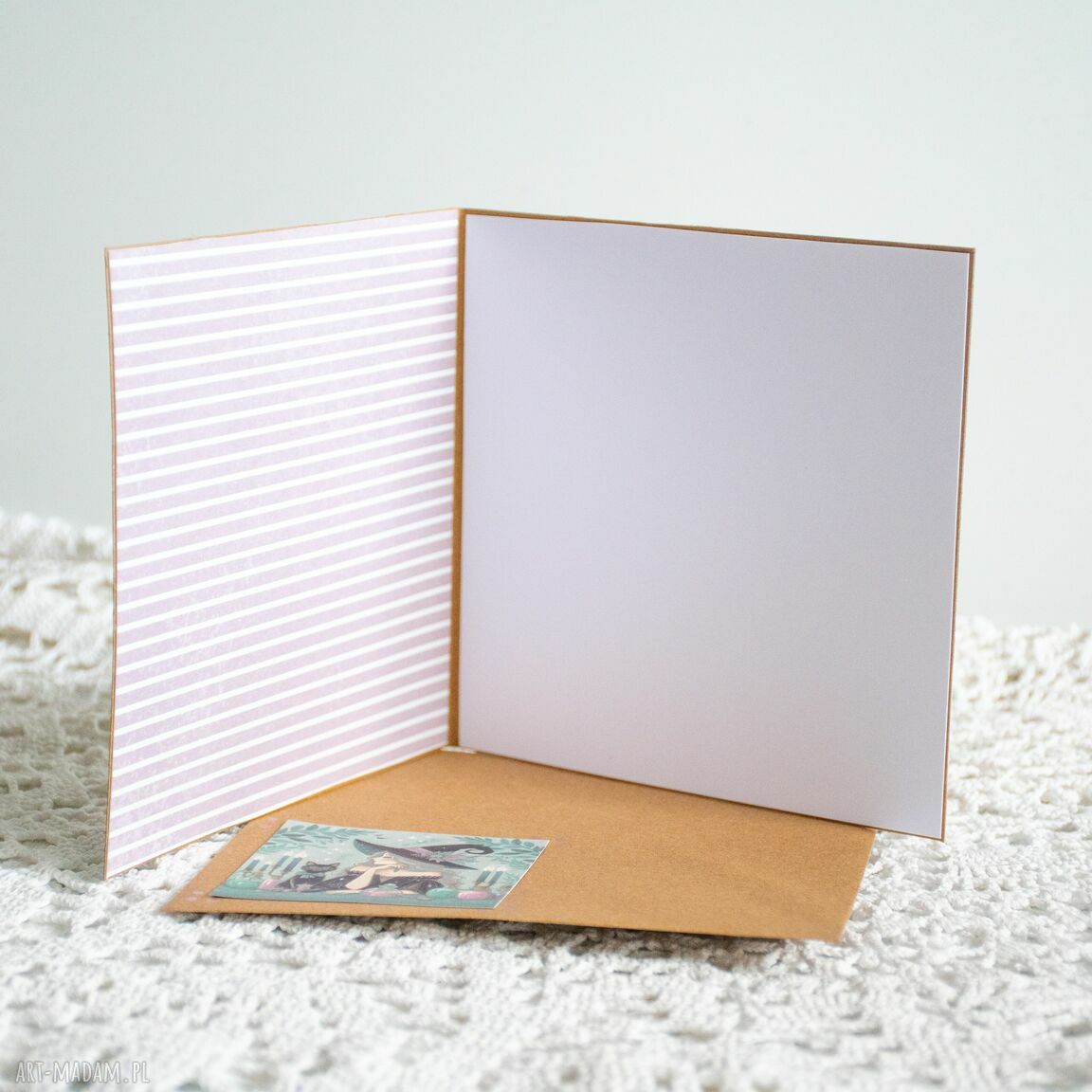 Odczaruj swój los! - uniwersalna kartka z przesłaniem i kopertą (rękodzieło scrapbooking)