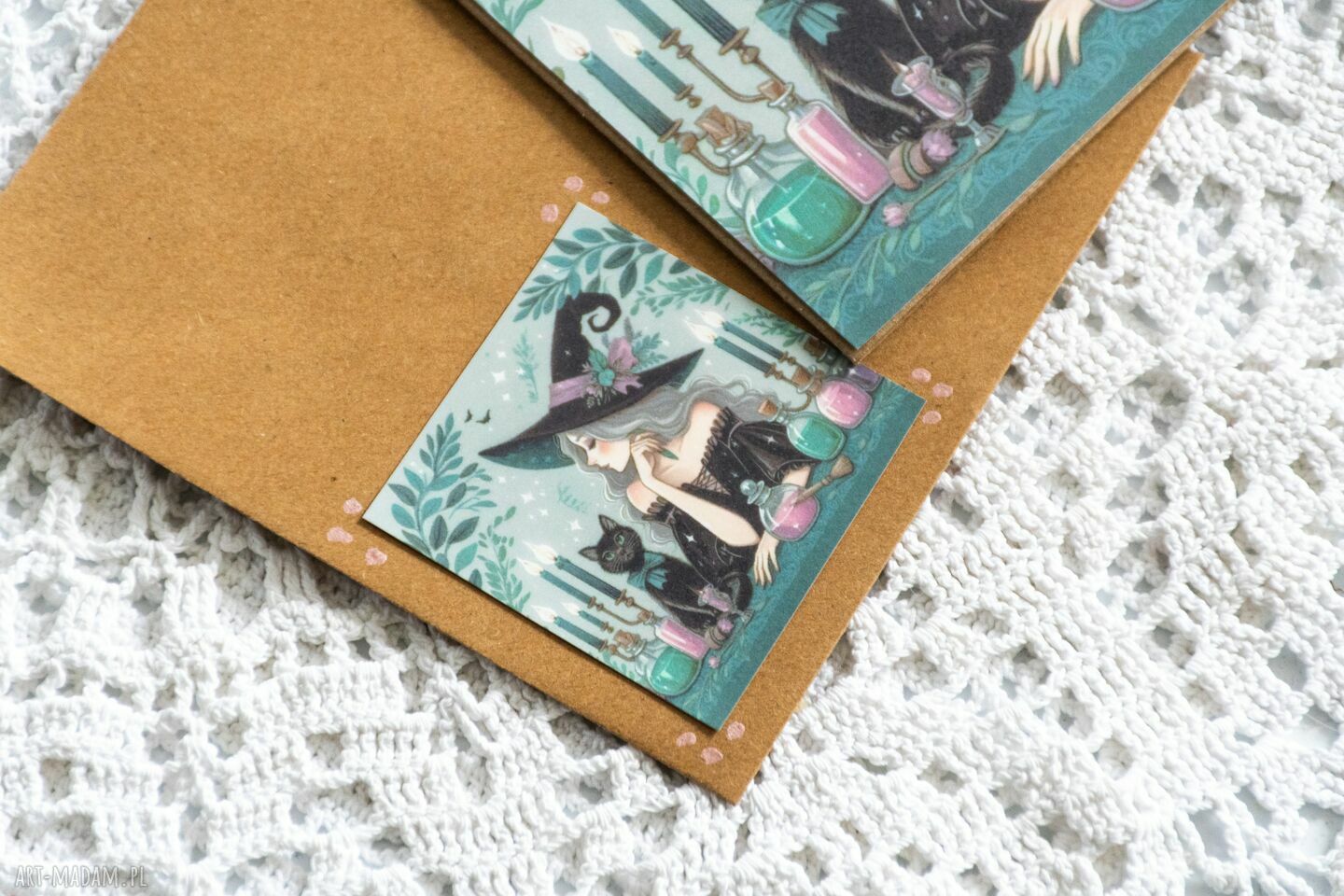 Odczaruj swój los! - uniwersalna kartka z przesłaniem i kopertą (rękodzieło scrapbooking)