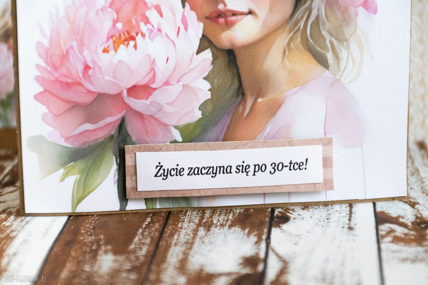 Kartka urodzinowa na 30 urodziny z kopertą - Życie zaczyna się po 30tce