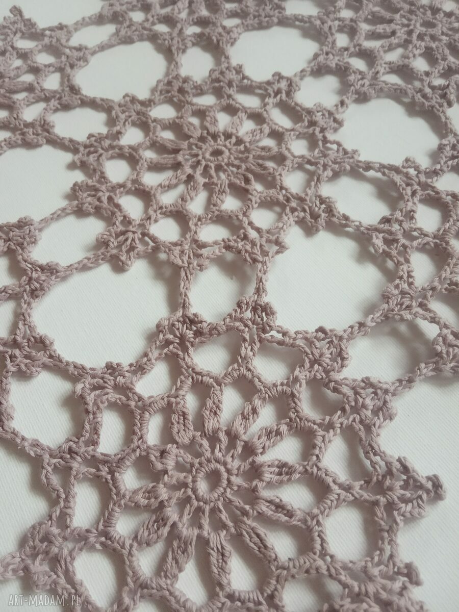 Serwetka vintage 43 cm w kolorze brudny róż