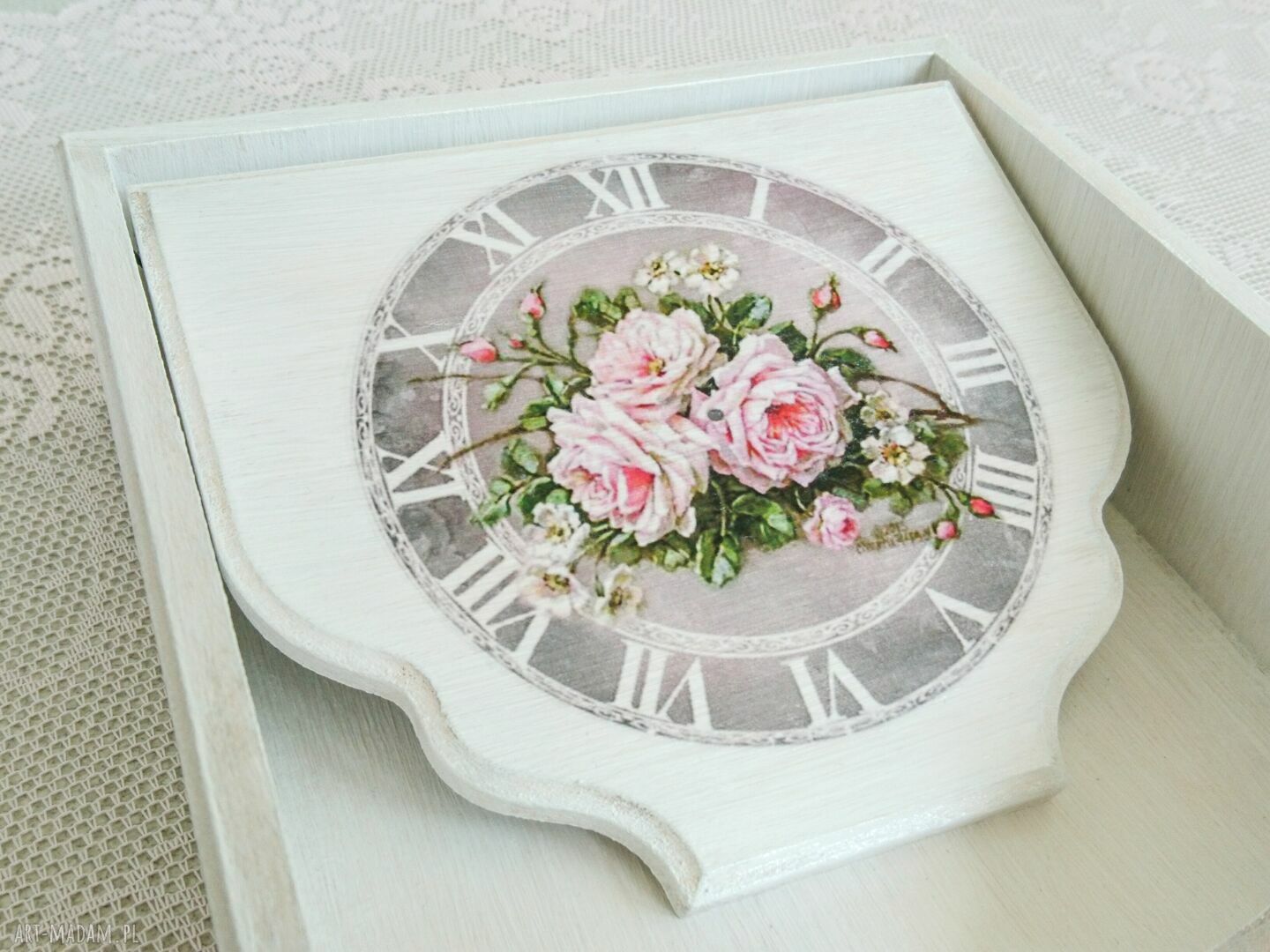 pudełka: Serwetnik w stylu shabby chic hand made