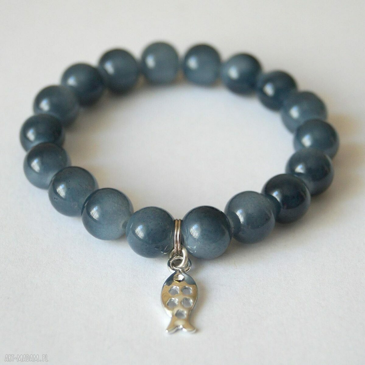 Set grey&graphite beads, twine and Swarovski stones