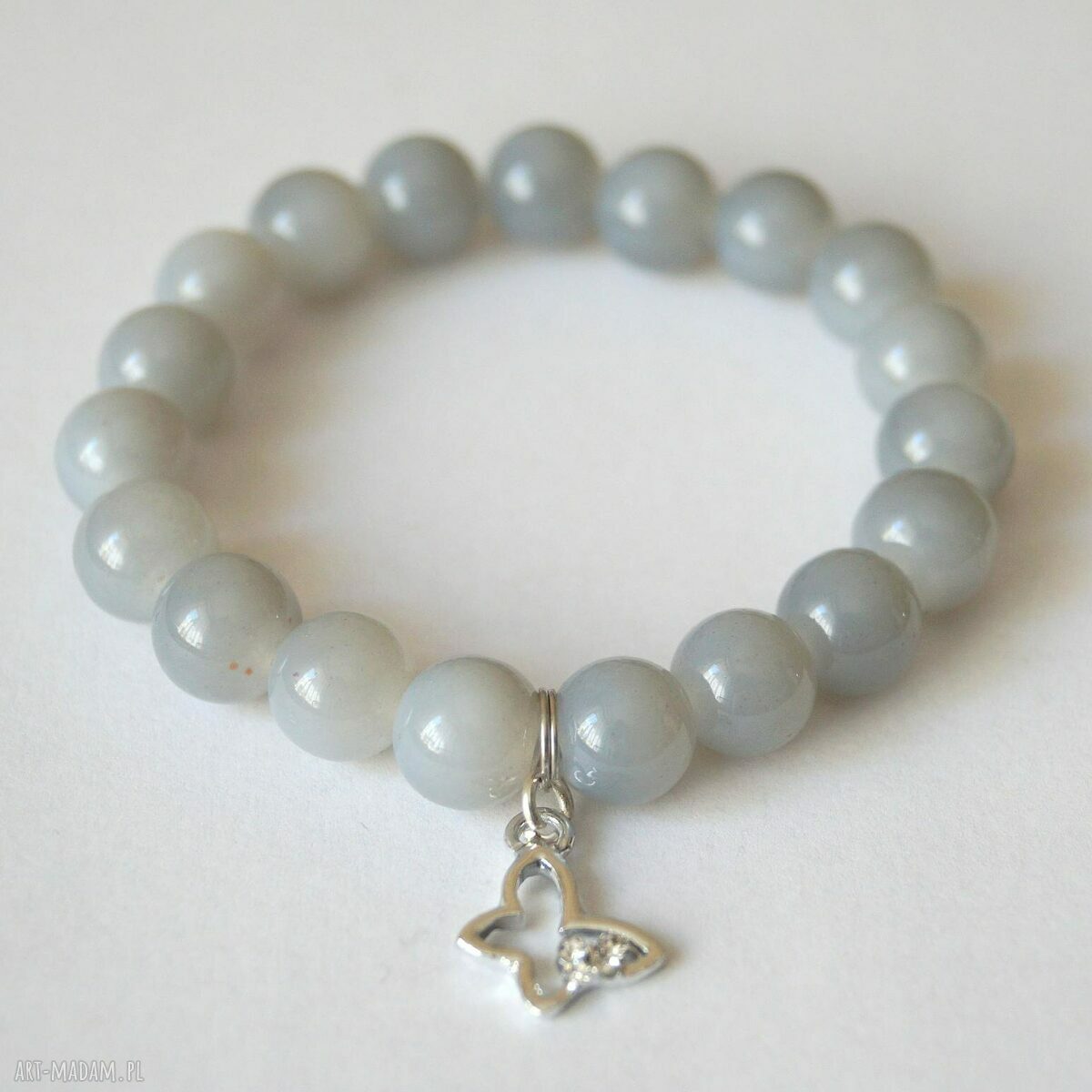 Set grey&graphite beads, twine and Swarovski stones