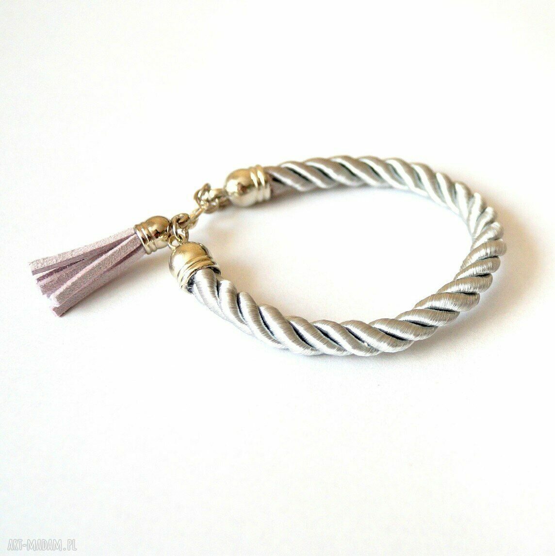 Set grey&graphite beads, twine and Swarovski stones