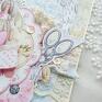 beżowe scrapbooking kartki tilda kartka z , niebieska