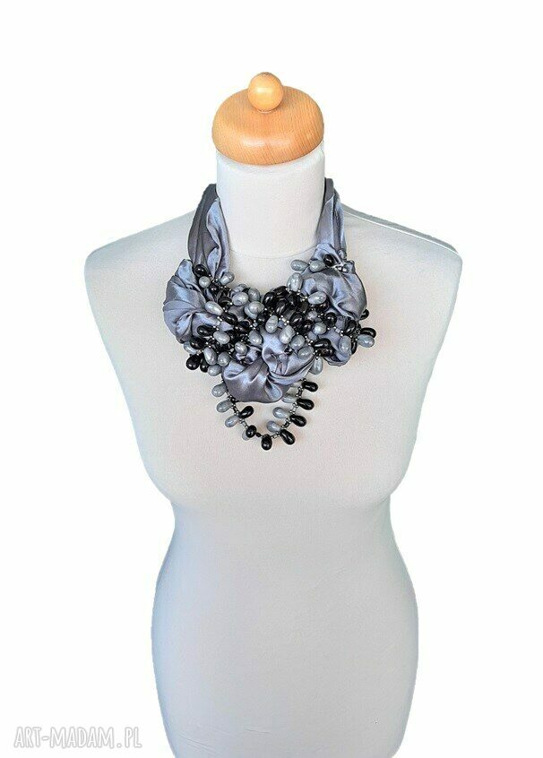 SHADES OF GREY naszyjnik handmade