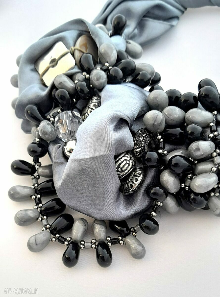 SHADES OF GREY naszyjnik handmade