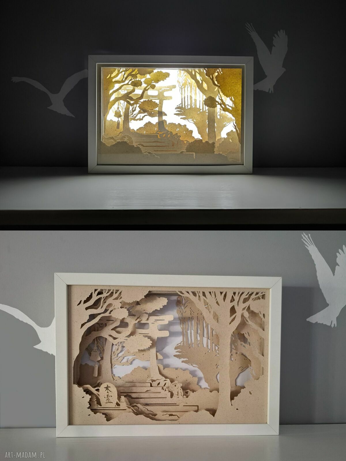 Shadowlamp "Japoński Las" - zrób shadowbox z LED i wycinaj swój własny las